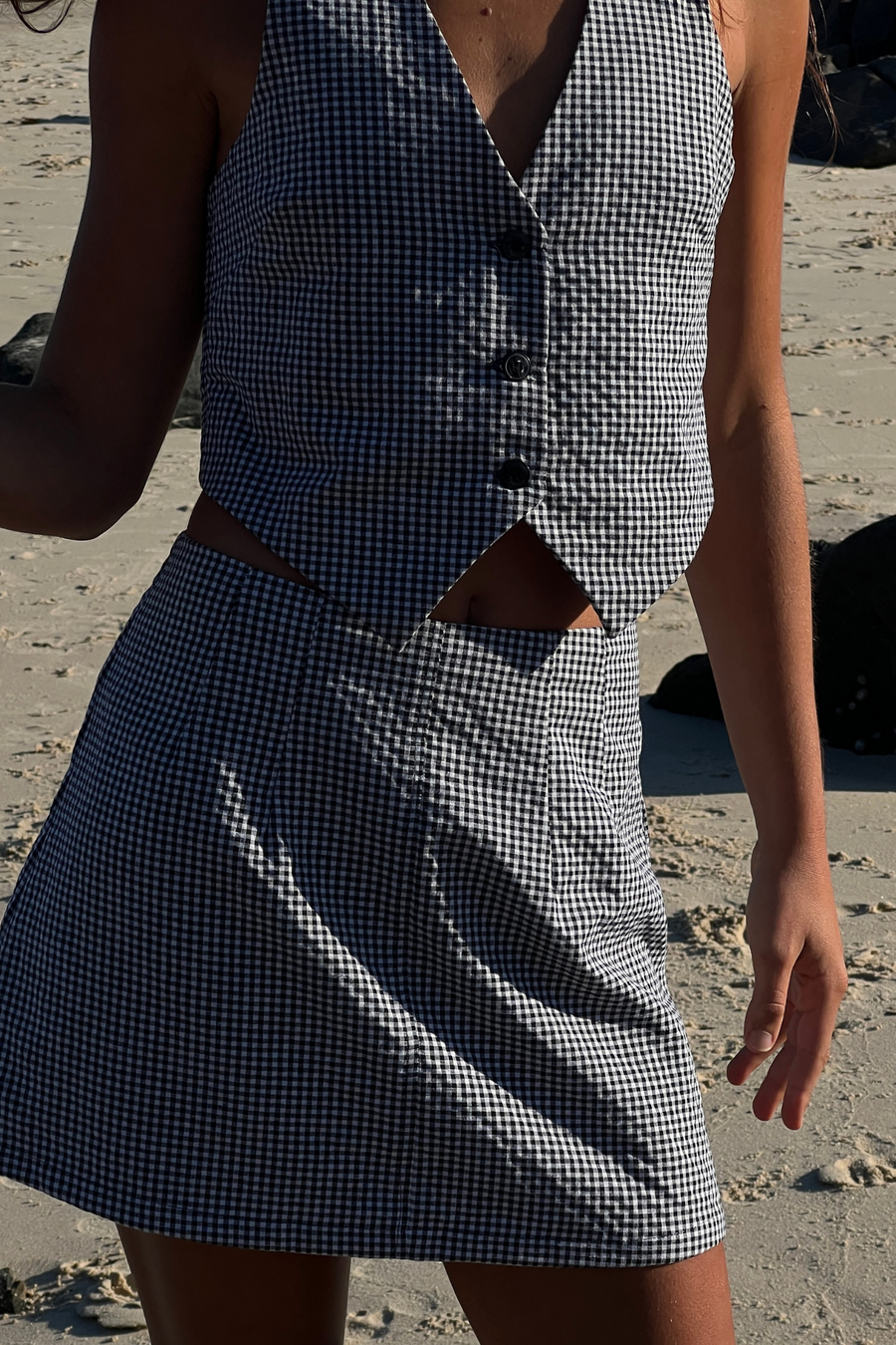 the sunday wilde charlie skirt gingham