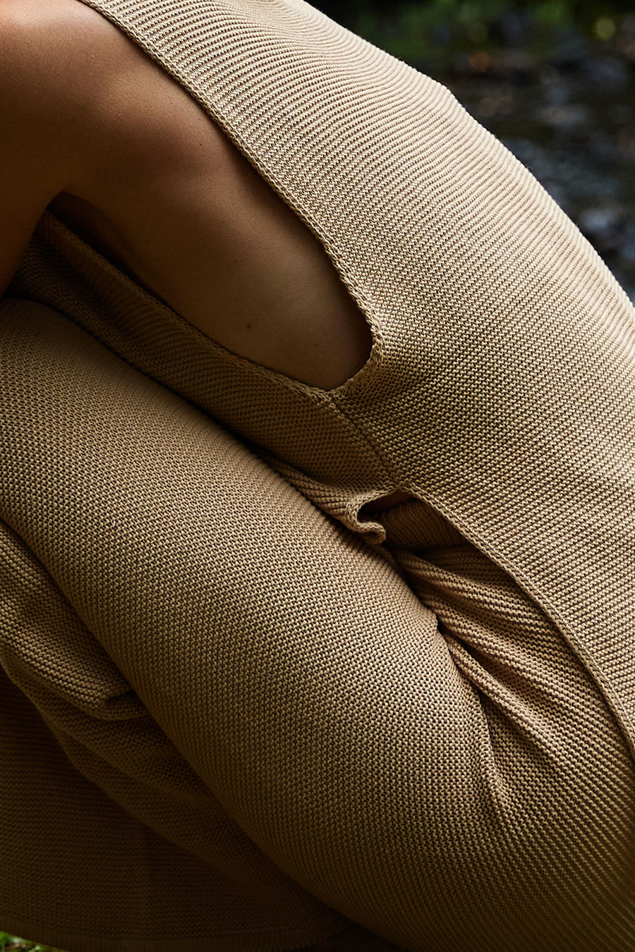 women's knitwear, beige, clothing, loungewear, open sides, vintage inspired, sustainable